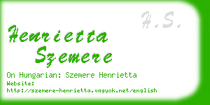 henrietta szemere business card